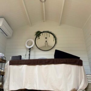 Mamanis home beauty business in a kitset She Shed Cabin