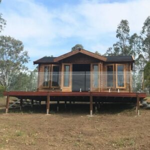 The brook river cabin used for a farm weekender in Australia