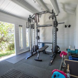 Home Gym set up in outside studio