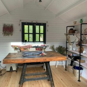 Florist set up her home business in her She Shed log cabin